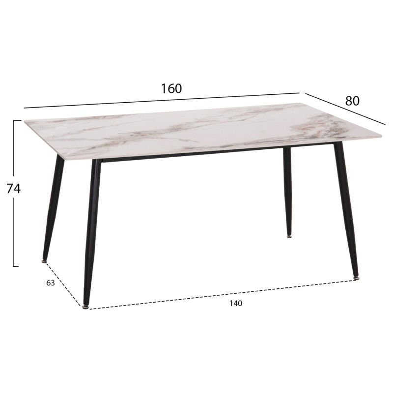 ΣΕΤ ΤΡΑΠΕΖΑΡΙΑΣ 5ΤΜΧ DETTON HM10951.02 ΚΕΡΑΜΙΚΟ TOP--ΥΦΑΣΜΑ ΜΠΕΖ/ΚΑΦΕ & ΜΕΤΑΛ.ΠΟΔΙΑ