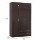 ΝΤΟΥΛΑΠΑ 3ΦΥΛΛΗ ΜΕ ΠΑΤΑΡΙ CARLY HM10891.01 ΜΕΛΑΜΙΝΗ ΣΕ ZEBRANO 150X55Χ240Υεκ.