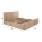 ΣΕΤ ΚΡΕΒΑΤΟΚΑΜΑΡΑΣ 6ΤΜΧ ADLER HM11759 ΜΕΛΑΜΙΝΗ SONAMA OAK-ΓΙΑ ΣΤΡΩΜΑ 160x200εκ