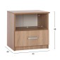 ΣΕΤ ΚΡΕΒΑΤΟΚΑΜΑΡΑΣ 6ΤΜΧ ADLER HM11759 ΜΕΛΑΜΙΝΗ SONAMA OAK-ΓΙΑ ΣΤΡΩΜΑ 160x200εκ