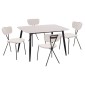 ΣΕΤ ΤΡΑΠΕΖΑΡΙΑΣ 5ΤΜΧ RAVEN HM21067.01 ΚΕΡΑΜΙΚΟ TOP ΛΕΥΚΟ ΜΑΡΜΑΡΟ--ΜΕΤΑΛΛΟ