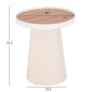 ΣΕΤ 2ΤΜΧ ΤΡΑΠΕΖΙΑ ΣΑΛΟΝΙΟΥ DUNCAN HM21082 MDF ΚΡΕΜ ΚΑΙ ΚΕΡΑΜΙΚΟ TOP Φ80εκ & Φ45εκ