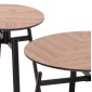 ΣΕΤ 2ΤΜΧ ΤΡΑΠΕΖΙΑ ΣΑΛΟΝΙΟΥ NORTON HM21088 MDF-ΜΕΤΑΛΛΟ Φ80εκ & Φ45εκ