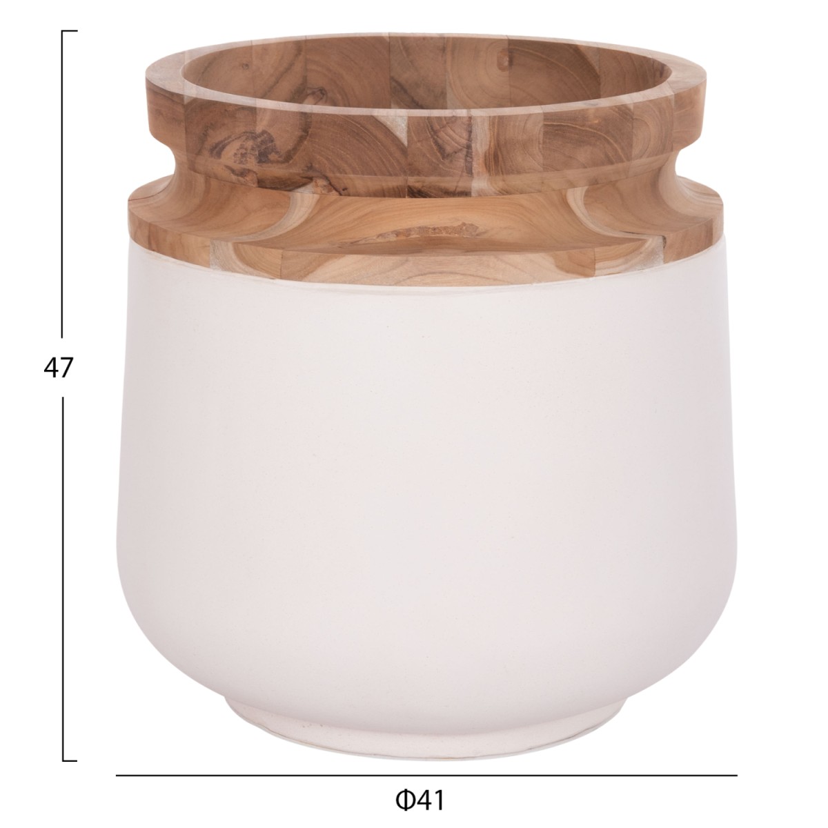 ΔΙΑΚΟΣΜΗΤΙΚΑ ΒΑΖΑ ΔΑΠΕΔΟΥ 2ΤΜΧ LINTER HM21140.02 FIBER CEMENT ΛΕΥΚΟ-ΞΥΛΟ ΤΕΑΚ 47Υ & 60Υεκ