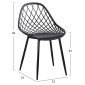 ΣΕΤ ΤΡΑΠΕΖΑΡΙΑΣ 5ΤΜΧ LIO HM21175 MDF TOP & ΠΟΛΥΠΡΟΠΥΛΕΝΙΟ ΣΕ ΜΑΥΡΟ