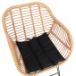 ΣΕΤ ΤΡΑΠΕΖΑΡΙΑΣ 7ΤΜΧ ALLEGRA HM10495 WICKER ΜΠΕΖ-ΜΕΤΑΛΛΟ ΜΑΥΡΟ