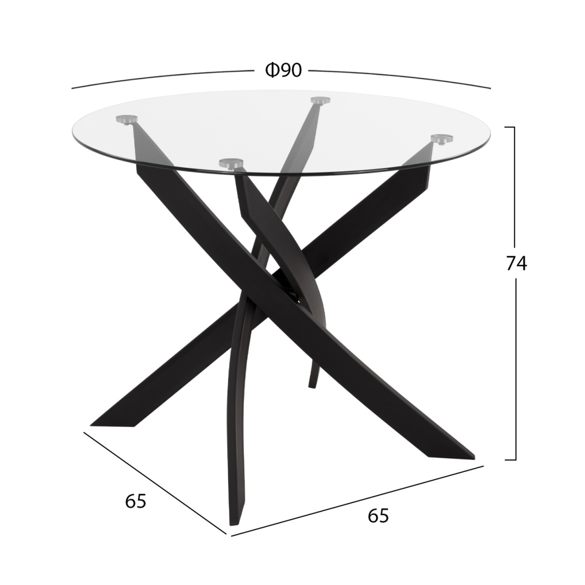 ΣΕΤ 5ΤΜΧ ΤΡΑΠΕΖΙ 42,5x50x92 cm & ΚΑΡΕΚΛΕΣ TETA ΣΕ ΜΑΥΡΟ ΧΡΩΜΑ HM11073