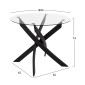 ΣΕΤ 5ΤΜΧ ΤΡΑΠΕΖΙ 42,5x50x92 cm & ΚΑΡΕΚΛΕΣ TETA ΣΕ ΜΑΥΡΟ ΧΡΩΜΑ HM11073