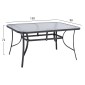 ΣΕΤ ΤΡΑΠΕΖΑΡΙΑ 7ΤΜΧ 1 ΤΡΑΠΕΖΙ 150Χ90+6ΚΑΡΕΚΛΕΣ ΓΚΡΙ HM5119.01