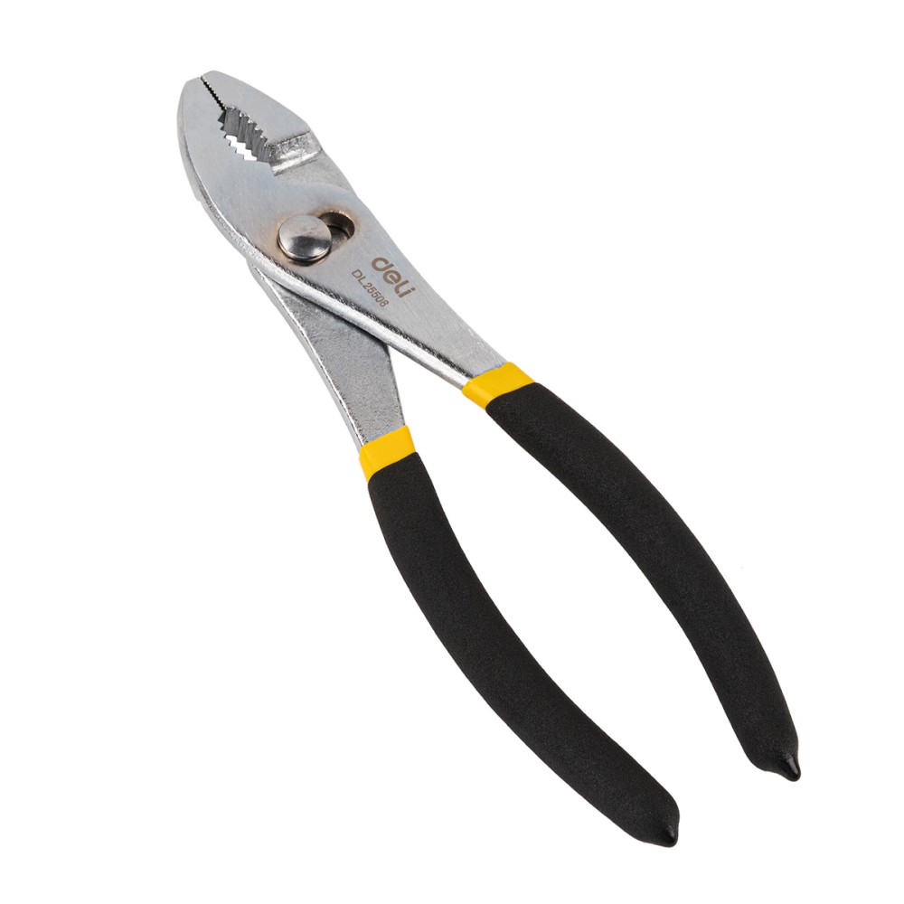 Slip Joint Pliers Deli Tools EDL25508 8'' (black&yellow)
