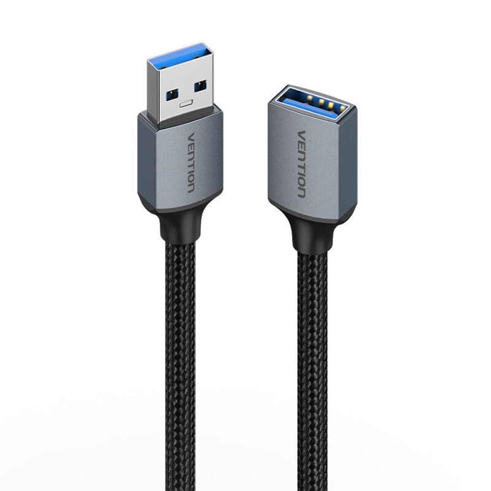 Extension Cable USB 3.0, male USB to female USB-A, Vention 2m (Black)