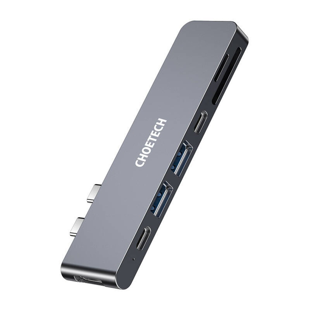 Stacja dokująca Choetech HUB-M14 do Macbook Pro, 7-in-2 USB-C, Thunderbolt 3  (srebrny)