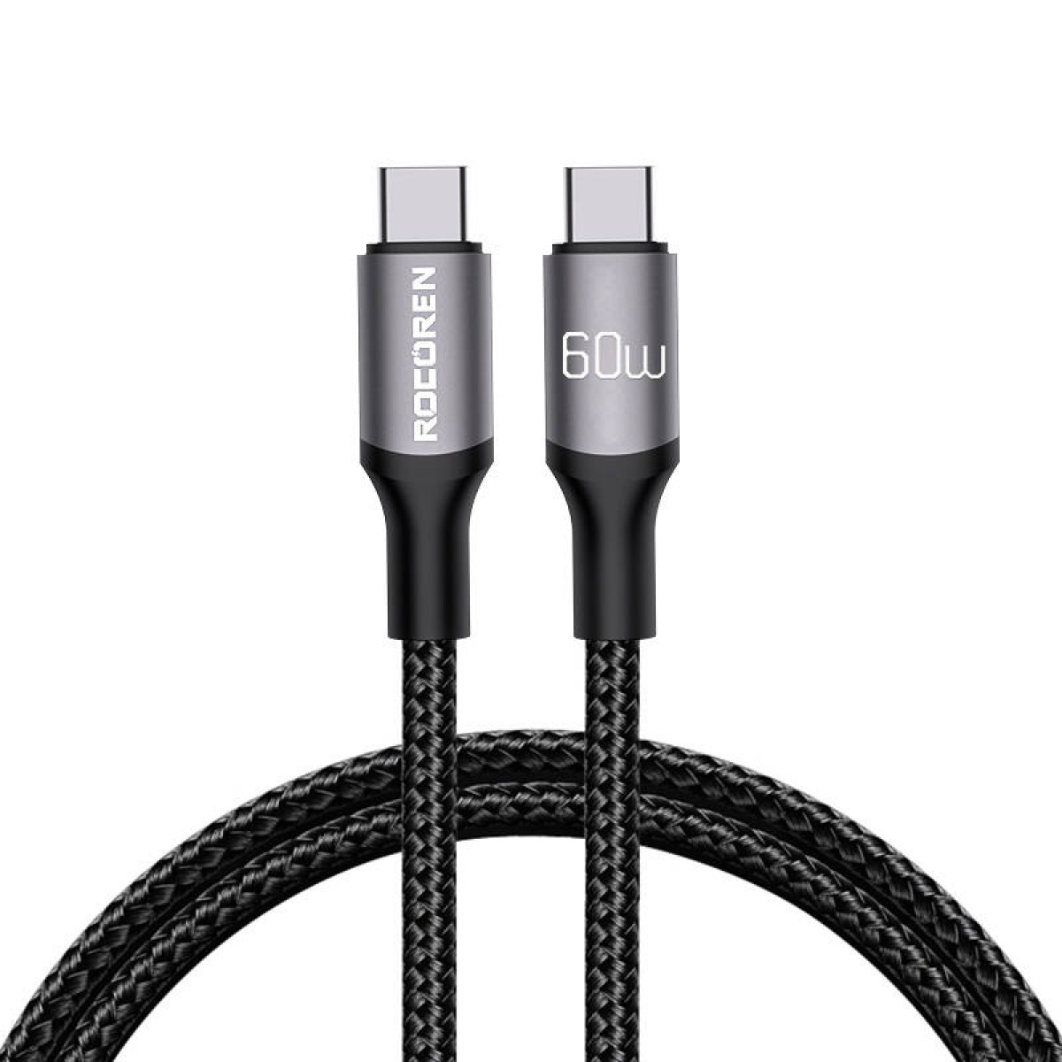 Fast Charging cable Rocoren USB-C to USB-C Retro Series 2m 60W (grey)