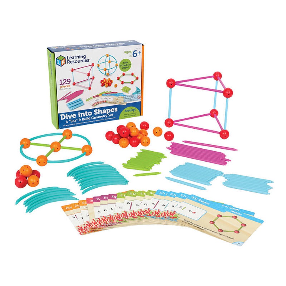 Learning Resources Εκπαιδευτικό Παιχνίδι Γεωμετρίας Dive into Shapes A 'Sea' And Build Geometry Set LER 1773
