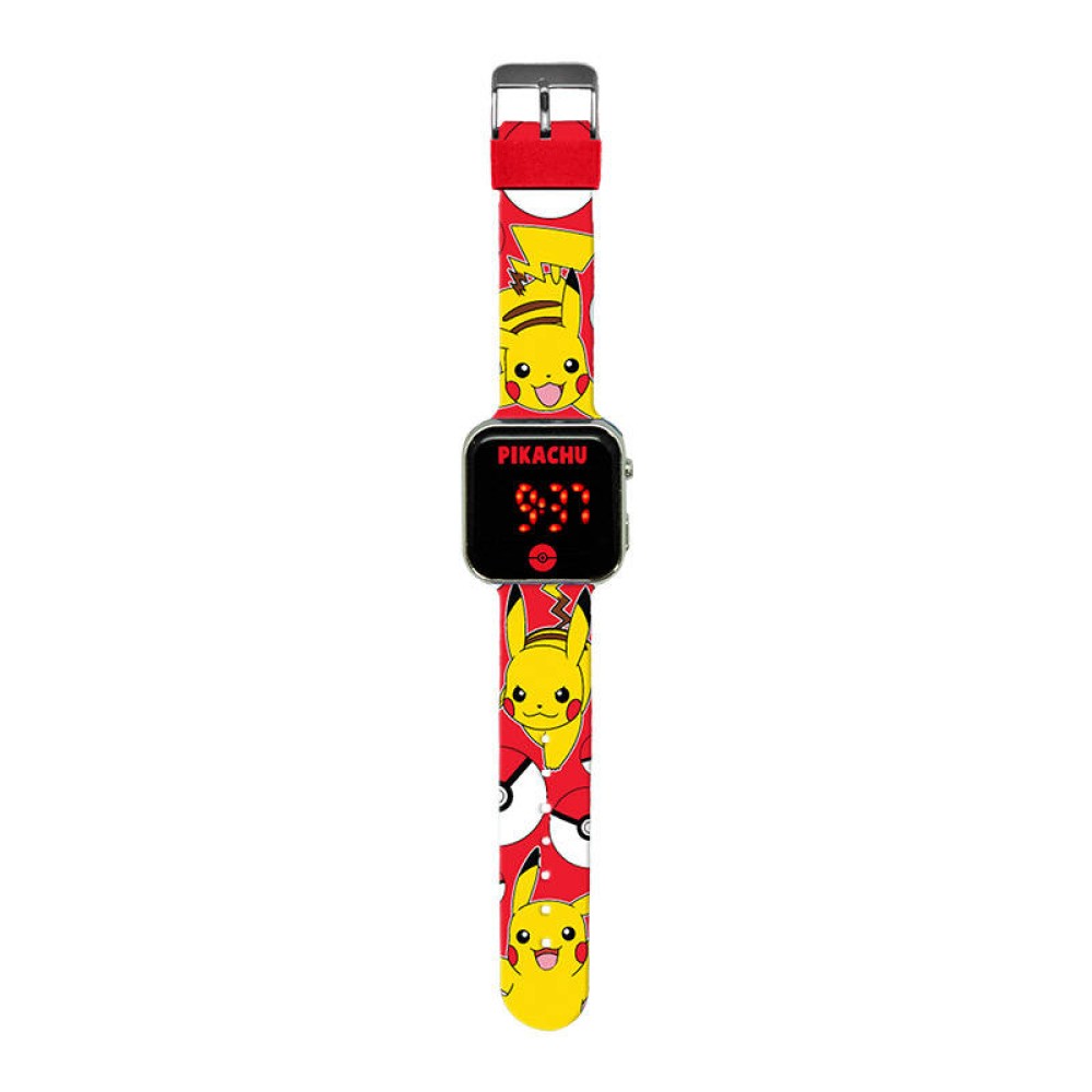 KiDS Licensing Ψηφιακό Ρολόι Χειρός με Οθόνη LED Pokemon (Κόκκινο)