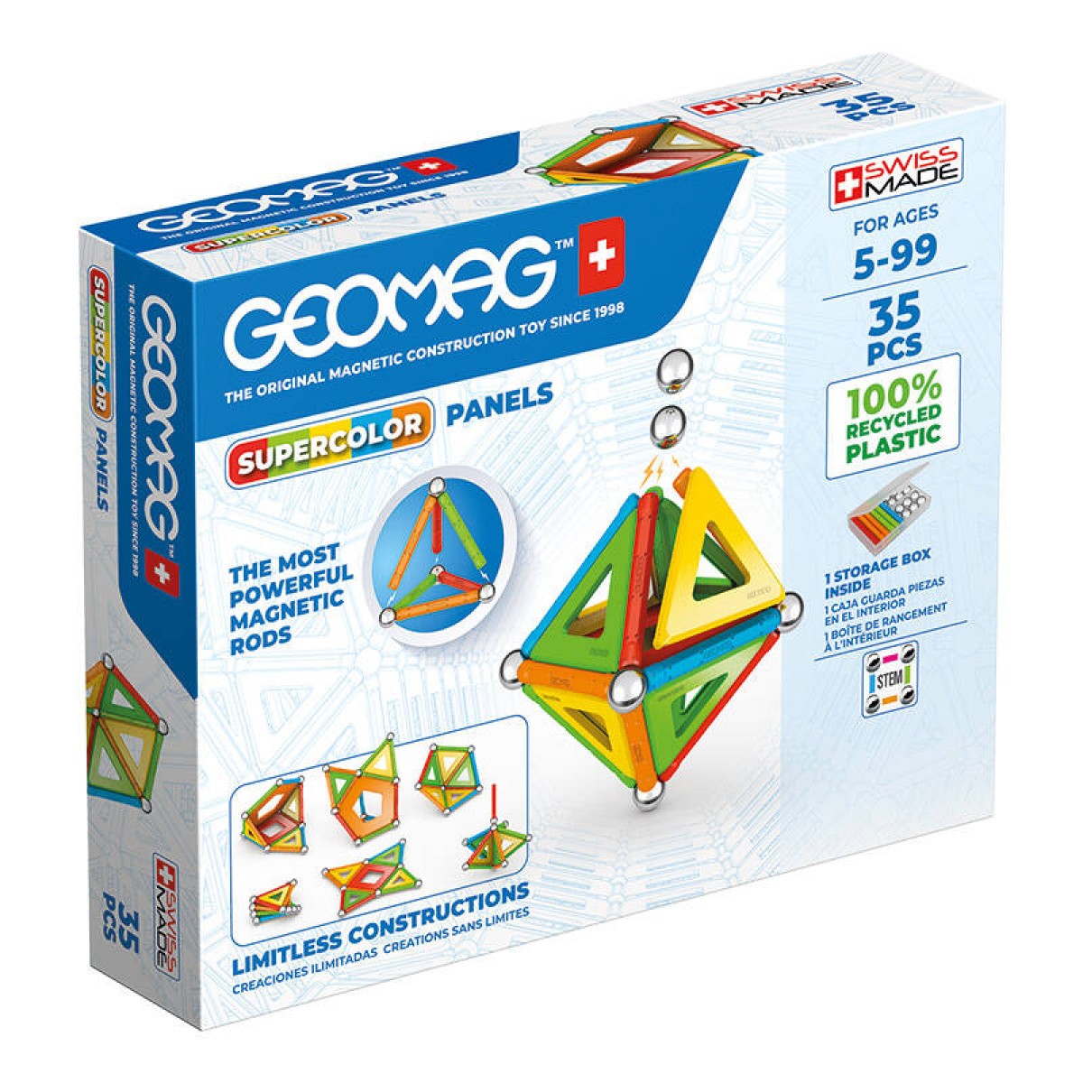 Supercolor Panels Recycled 35-piece GEOMAG GEO-377