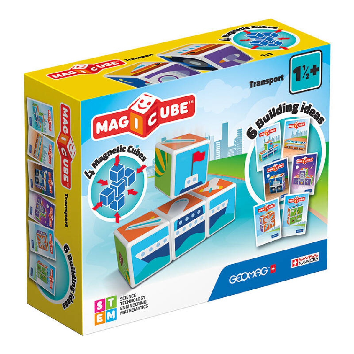 Magicube Printed Transport magnetic blocks + cards 7 elements GEOMAG GEO-122