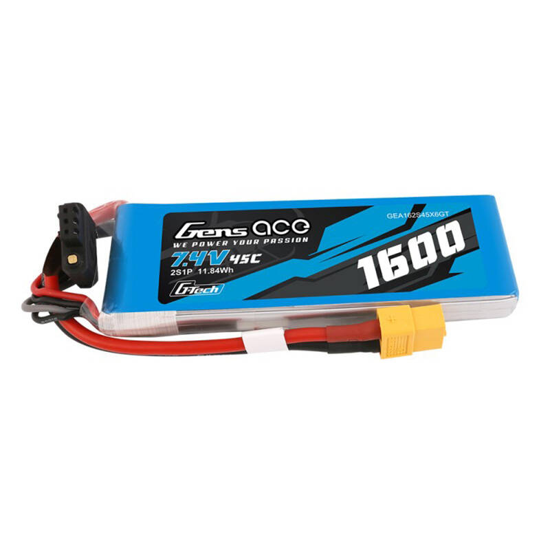 Accumulator GensAce G-Tech LiPo 1600mAh 7.4V 45C 2S1P XT60