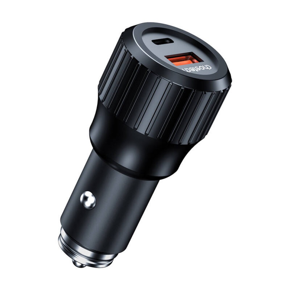 Choetech 63W Dual USB-C 45w+ USB-A 18w γρήγορος φορτιστής αυτοκινήτου (μαύρο)