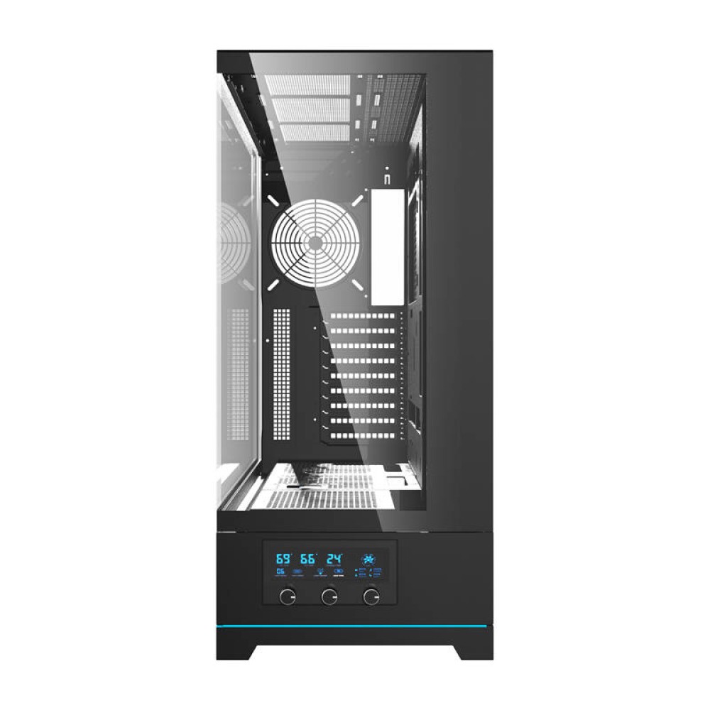 Darkflash DY451 θήκη υπολογιστή χωρίς ανεμιστήρες (μαύρο)