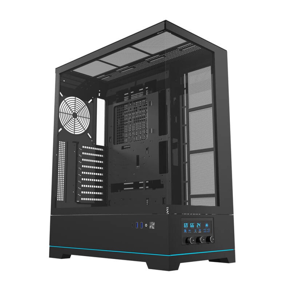 Darkflash DY451 θήκη υπολογιστή χωρίς ανεμιστήρες (μαύρο)