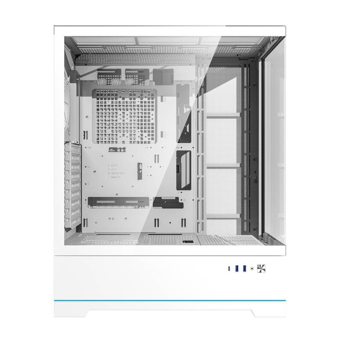 Darkflash DY451L θήκη υπολογιστή χωρίς ανεμιστήρες (λευκό)