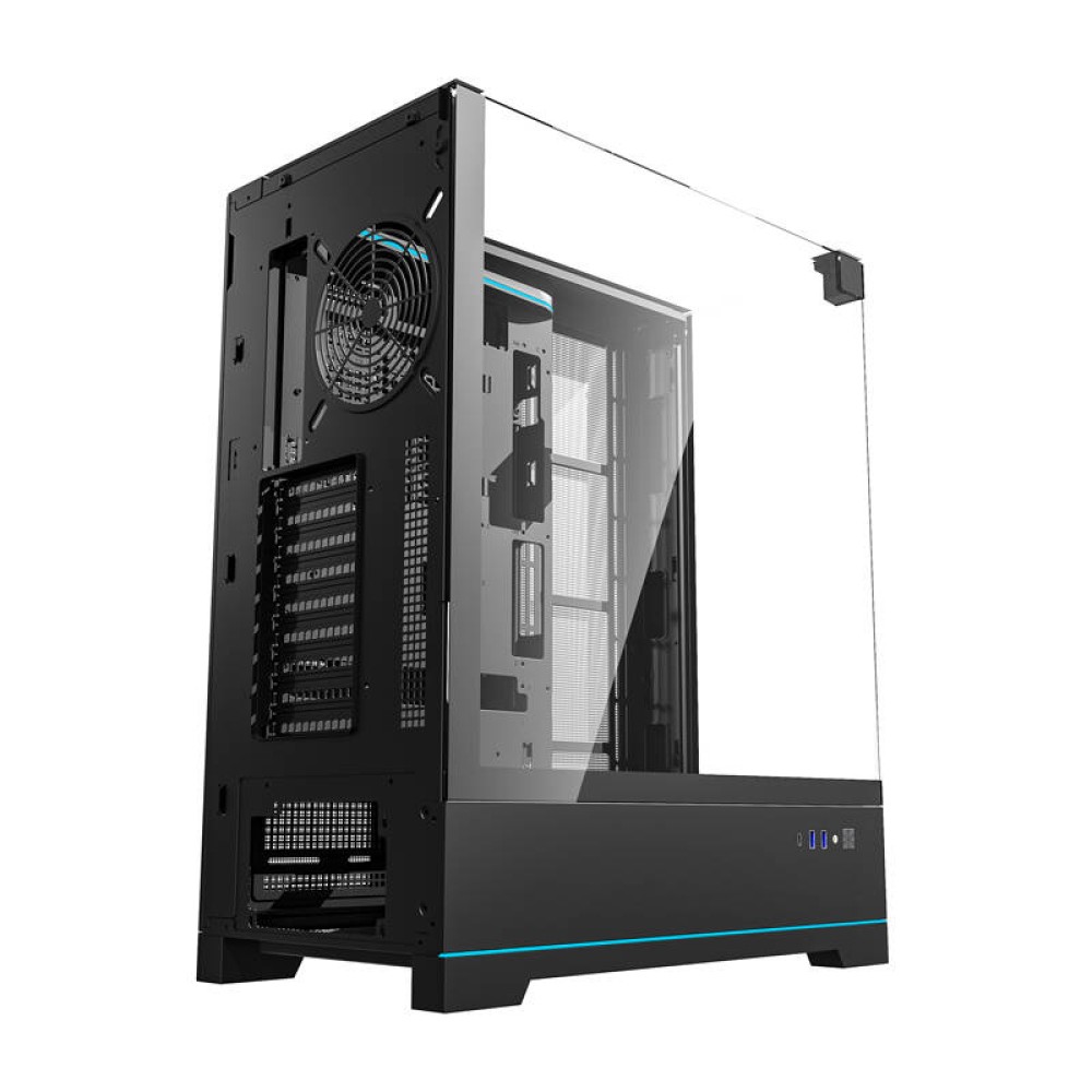 Darkflash DY450L θήκη υπολογιστή χωρίς ανεμιστήρες (μαύρο)