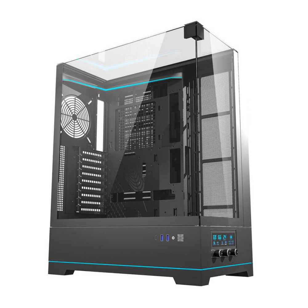 Darkflash DY450L θήκη υπολογιστή χωρίς ανεμιστήρες (μαύρο)