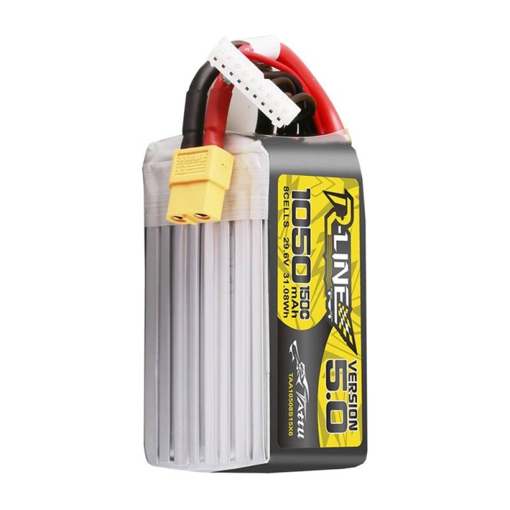 Μπαταρία Lipo Tattu R-Line Version 5.0 1050mAh 29.6V 8S 150C με σύνδεσμο XT60