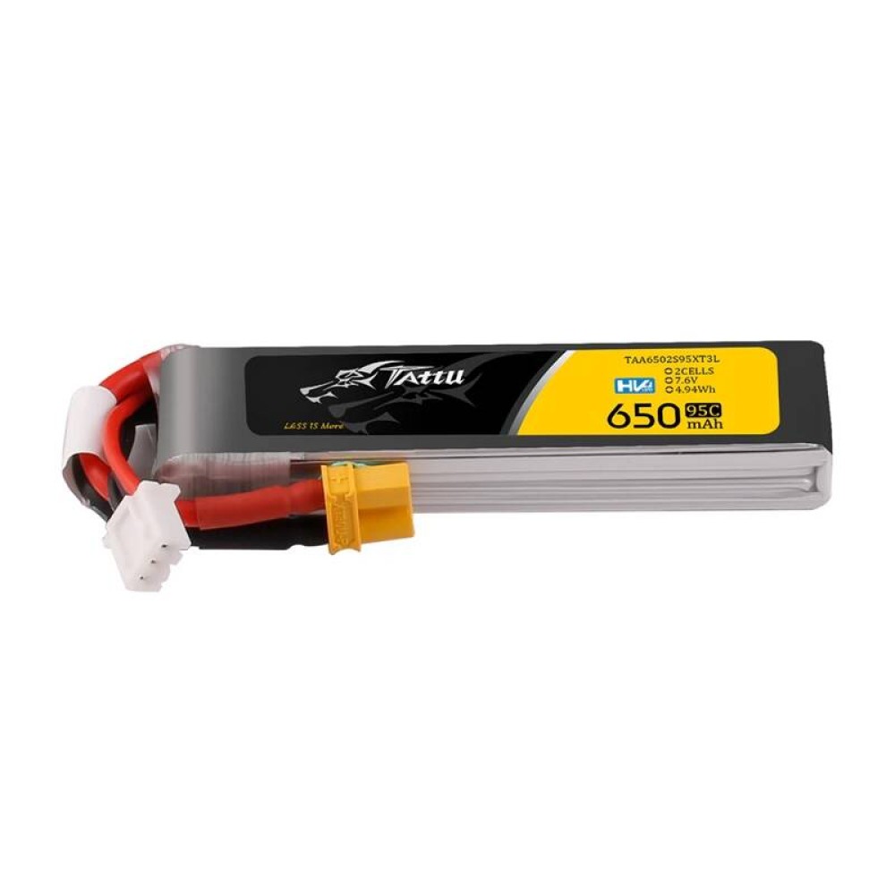 Συσσωρευτής Lipo Tattu 2s 650mAh 95C 7.6V HV z XT30 Long-Pack