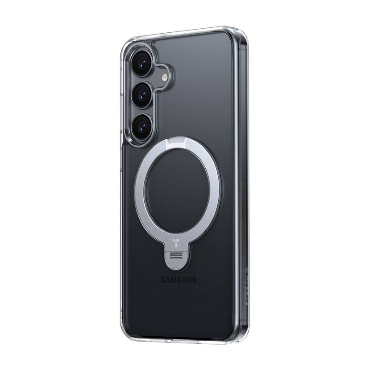 Θήκη τηλεφώνου Torras Ostand Spin Series για Samsung S25 (διαφανής)