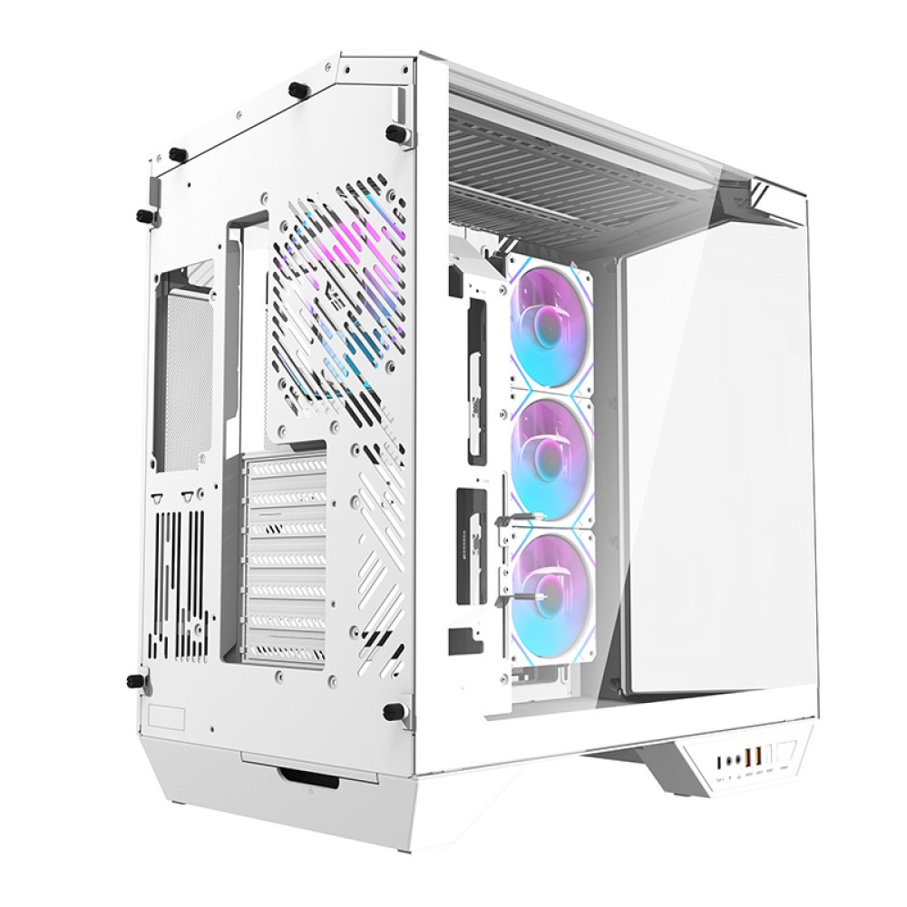 Darkflash DY470 θήκη υπολογιστή (λευκό) + 4 ανεμιστήρες + στήριγμα GPU