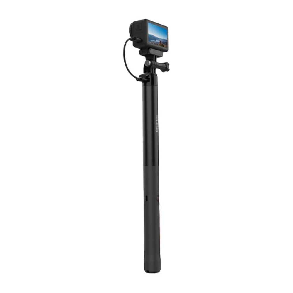 Selfie-stick με Powerbank Telesin για αθλητικές φωτογραφικές μηχανές / smartphones S1-CSS-05