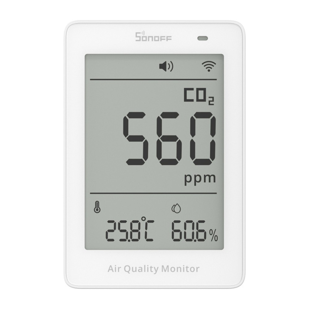 Sonoff AirGuard CO2 SAWF-08P WiFi LCD Μετρητής ποιότητας αέρα