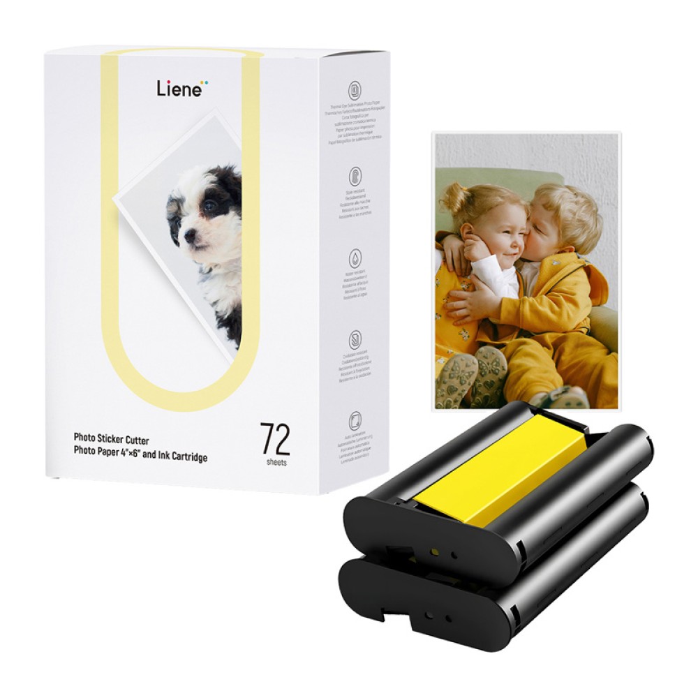 Χαρτί εκτύπωσης Liene PixCut 4x6", 72 φύλλα