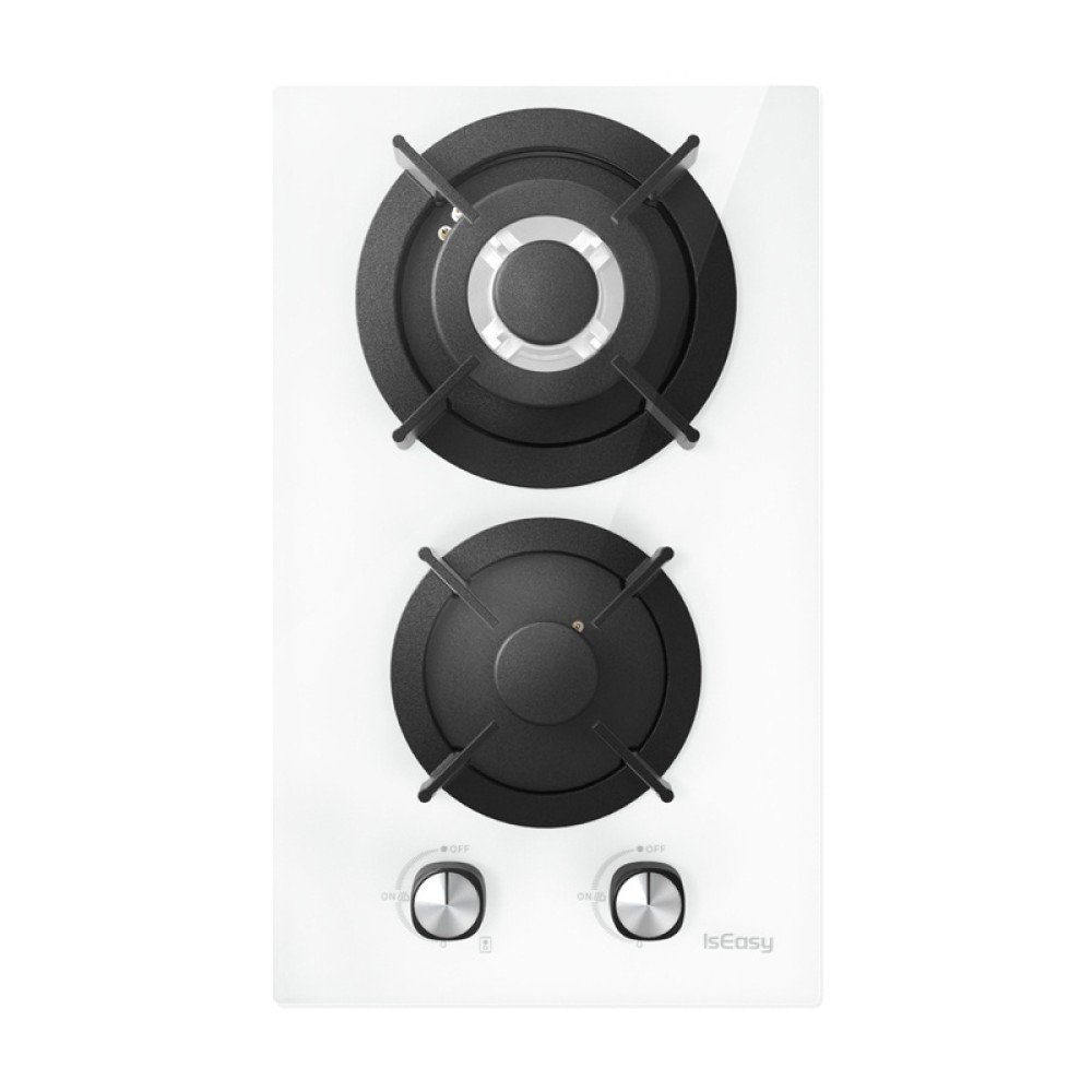 ISEASY MGBG-312A εστία αερίου, 2 καυστήρες (λευκό)