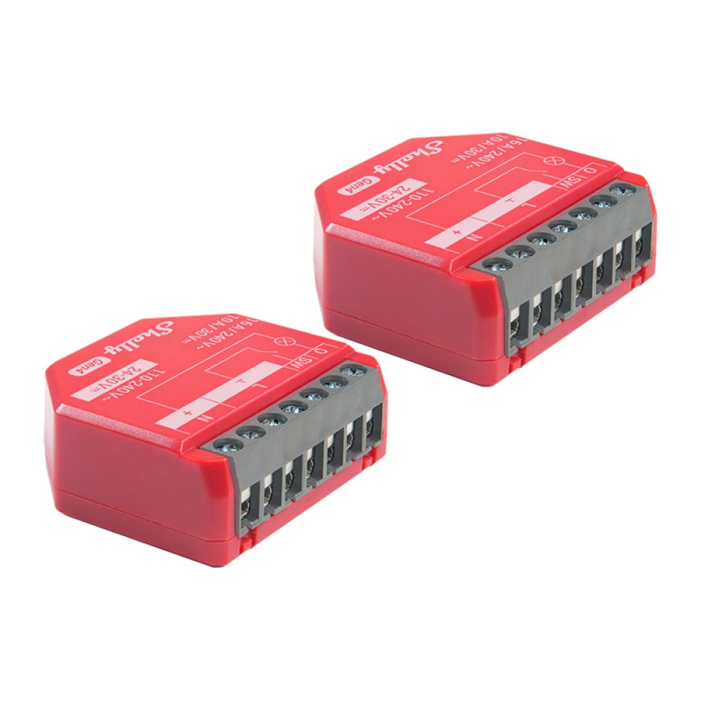 Σετ 2 ελεγκτών Shelly 1PM Gen4 Zigbee/Matter
