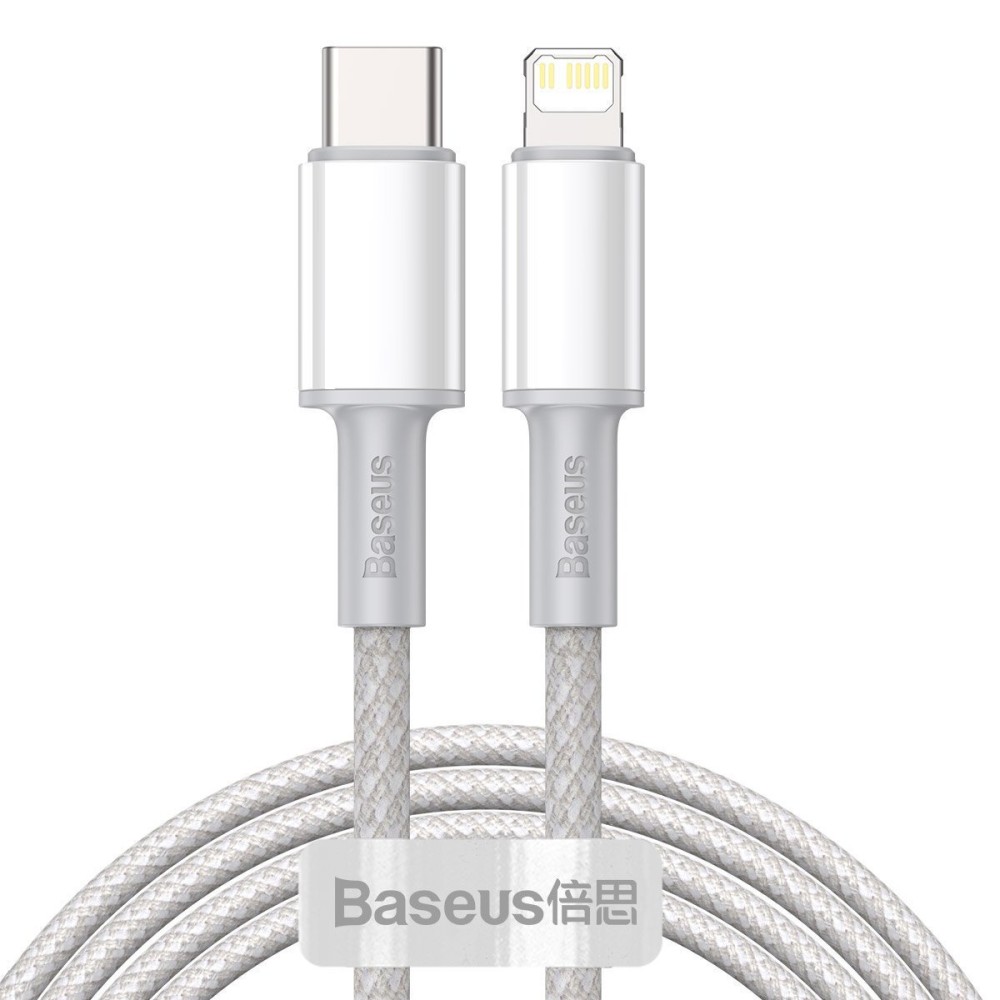 Baseus Καλώδιο USB-C σε Lightning High Density Braided, PD, 20W, 2m (Λευκό)