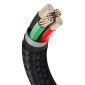 USB cable for Lightning Baseus Cafule, 2.4A, 1m (black)