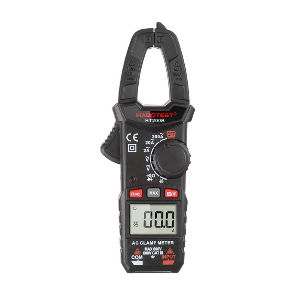 Habotest Ψηφιακή Αμπεροτσιμπίδα HT200B (Μαύρο)