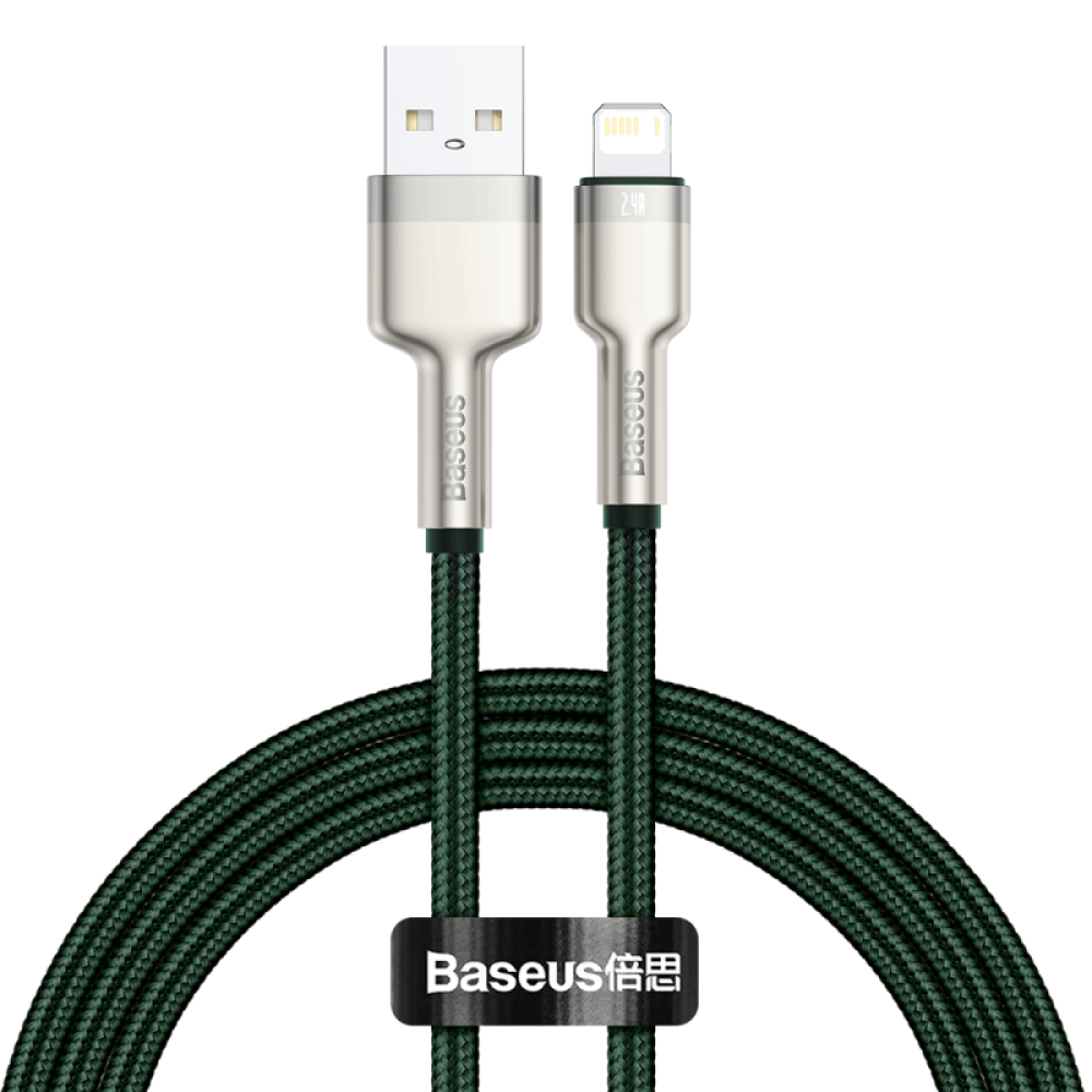 Baseus Καλώδιο USB σε Lightning Cafule, 2.4A, 1m (Πράσινο)