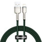USB cable for Lightning Baseus Cafule, 2.4A, 1m (green)