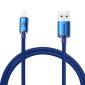 Baseus Καλώδιο Crystal Shine USB προς Lightning, 2.4A, 1.2m (Μπλε)