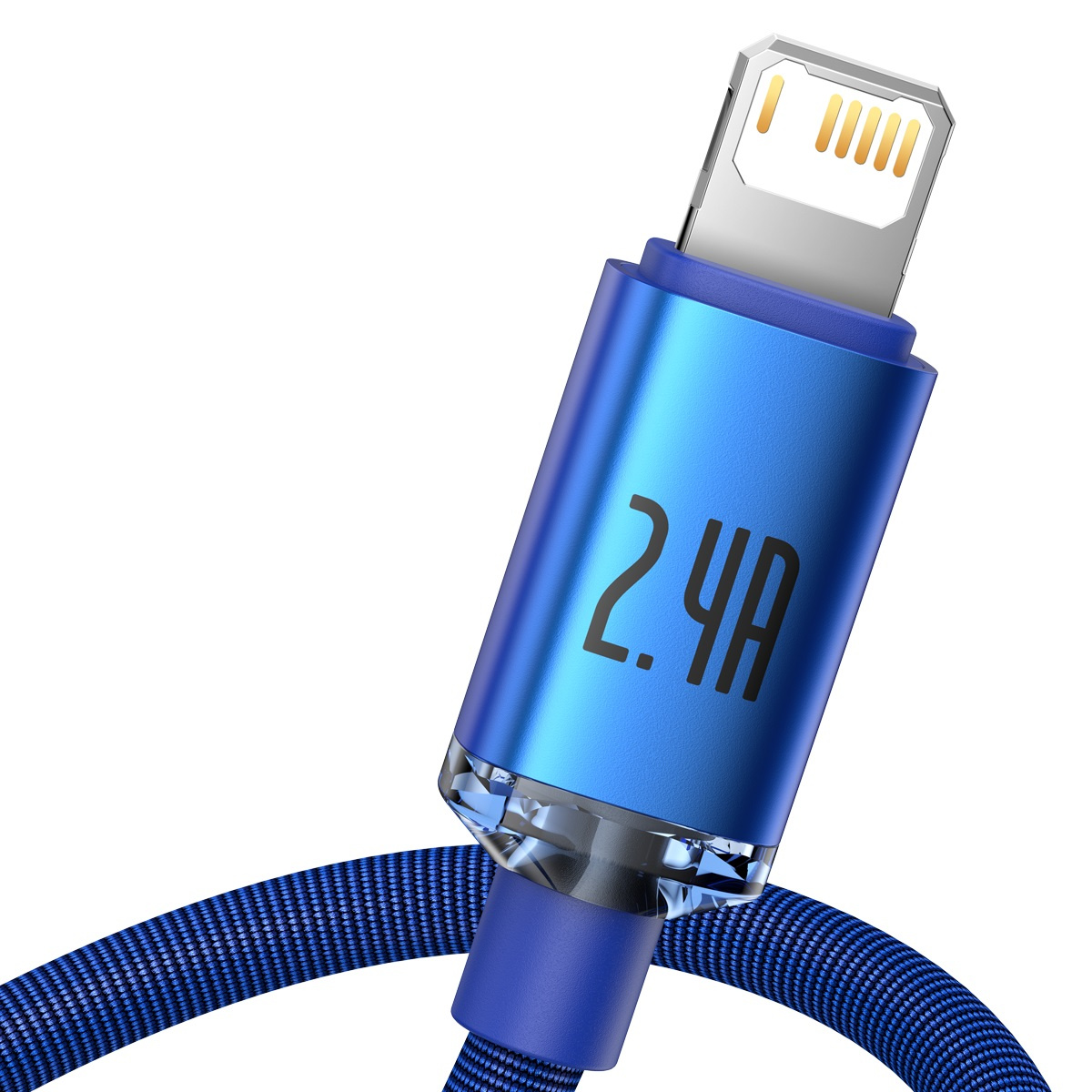 Baseus Καλώδιο Crystal Shine USB προς Lightning, 2.4A, 1.2m (Μπλε)