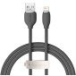 Καλώδιο USB do Lightning Baseus Jelly, 2,4A 1,2m (czarny)