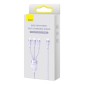 3in1 USB cable Baseus Flash Series 2, USB-C + micro USB + Lightning, 100W, 1.5m (purple)