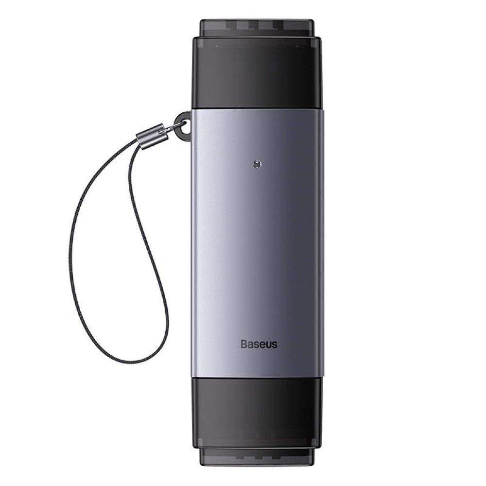 Baseus Συσκευή Ανάγνωσης Καρτών Μνήμης SD/TF, USB + USB-C Lite Series (Γκρι)