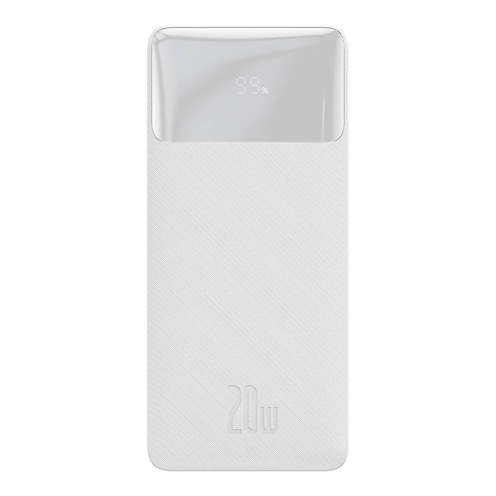 Baseus Powerbank Bipow 10000mAh, 2xUSB, USB-C, 20W (Λευκό)