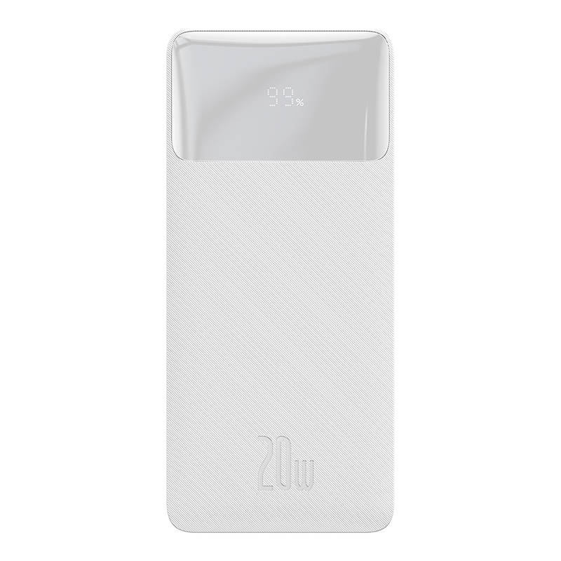 Baseus Powerbank Bipow 10000mAh, 2xUSB, USB-C, 20W (Λευκό)