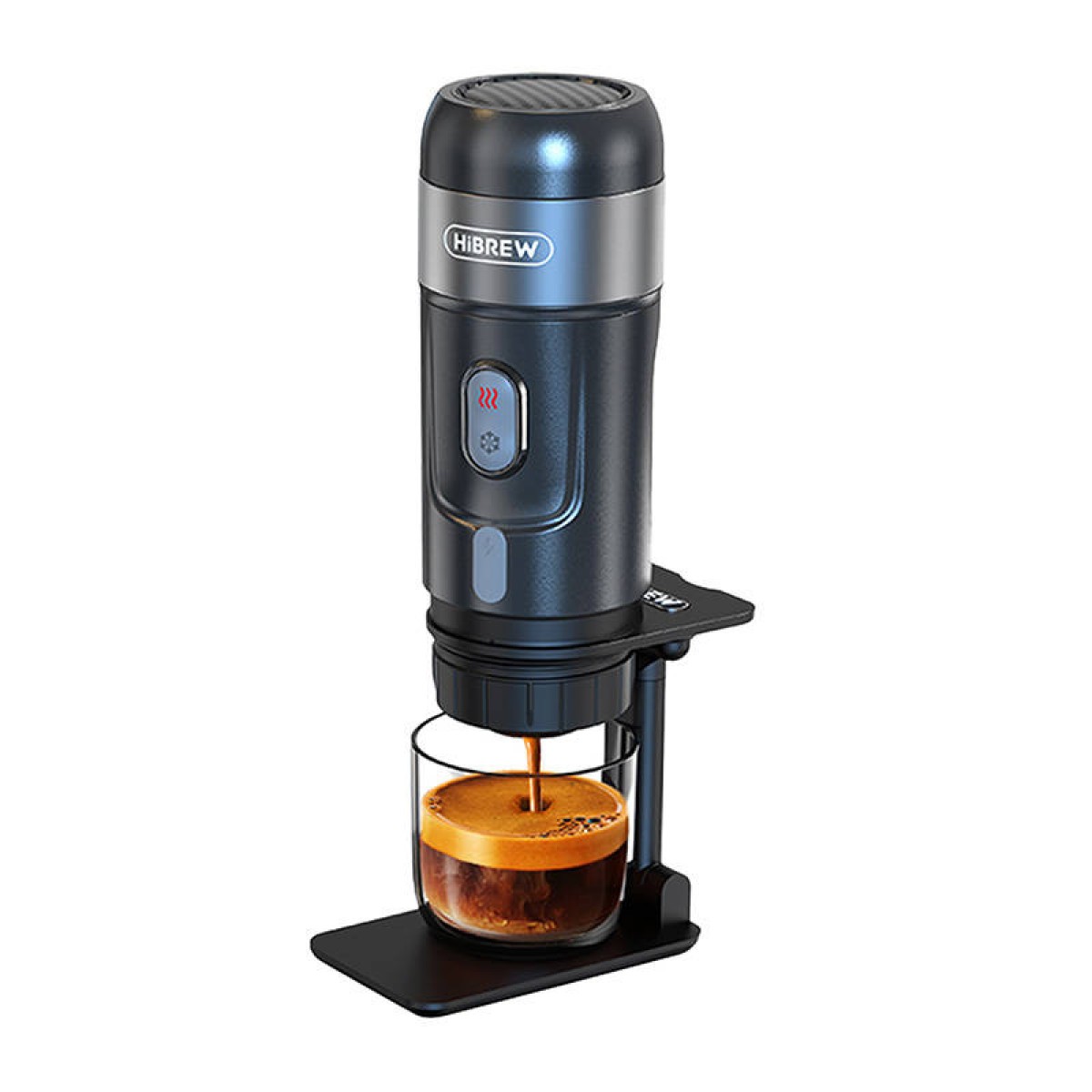 HiBREW Φορητή Καφετιέρα H4A-premium 3-σε-1 για Αλεσμένο Καφέ & Κάψουλες με Θήκη 80W (Μαύρο)